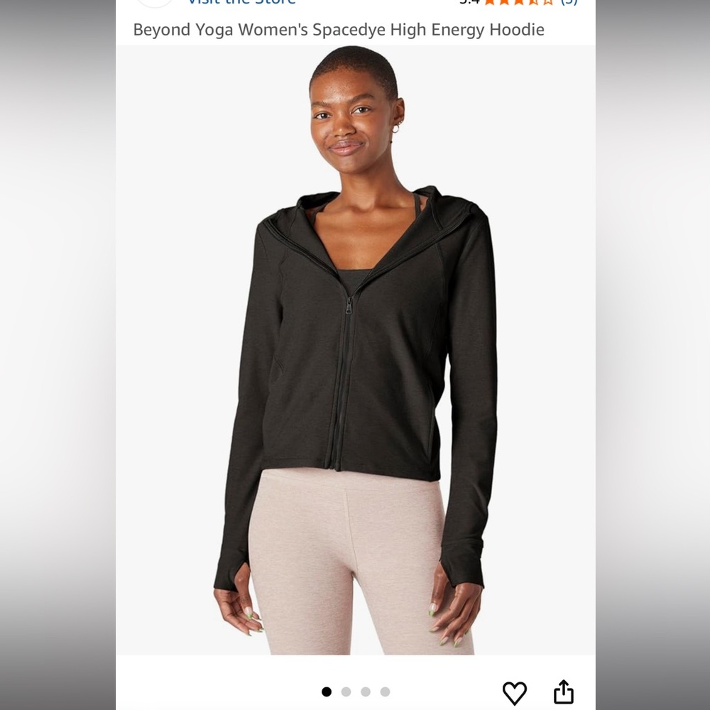 Beyond Yoga High Energy Hoodie Darkest Night